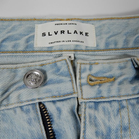 SLVRLAKE Sophie Crop JEANS Size 26 Straight Leg Light Blue Love Song NEW $319 - Picture 8 of 11